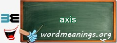 WordMeaning blackboard for axis